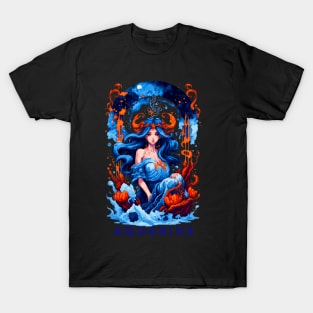 Zodiac Sign Aquarius T-shirt T-Shirt